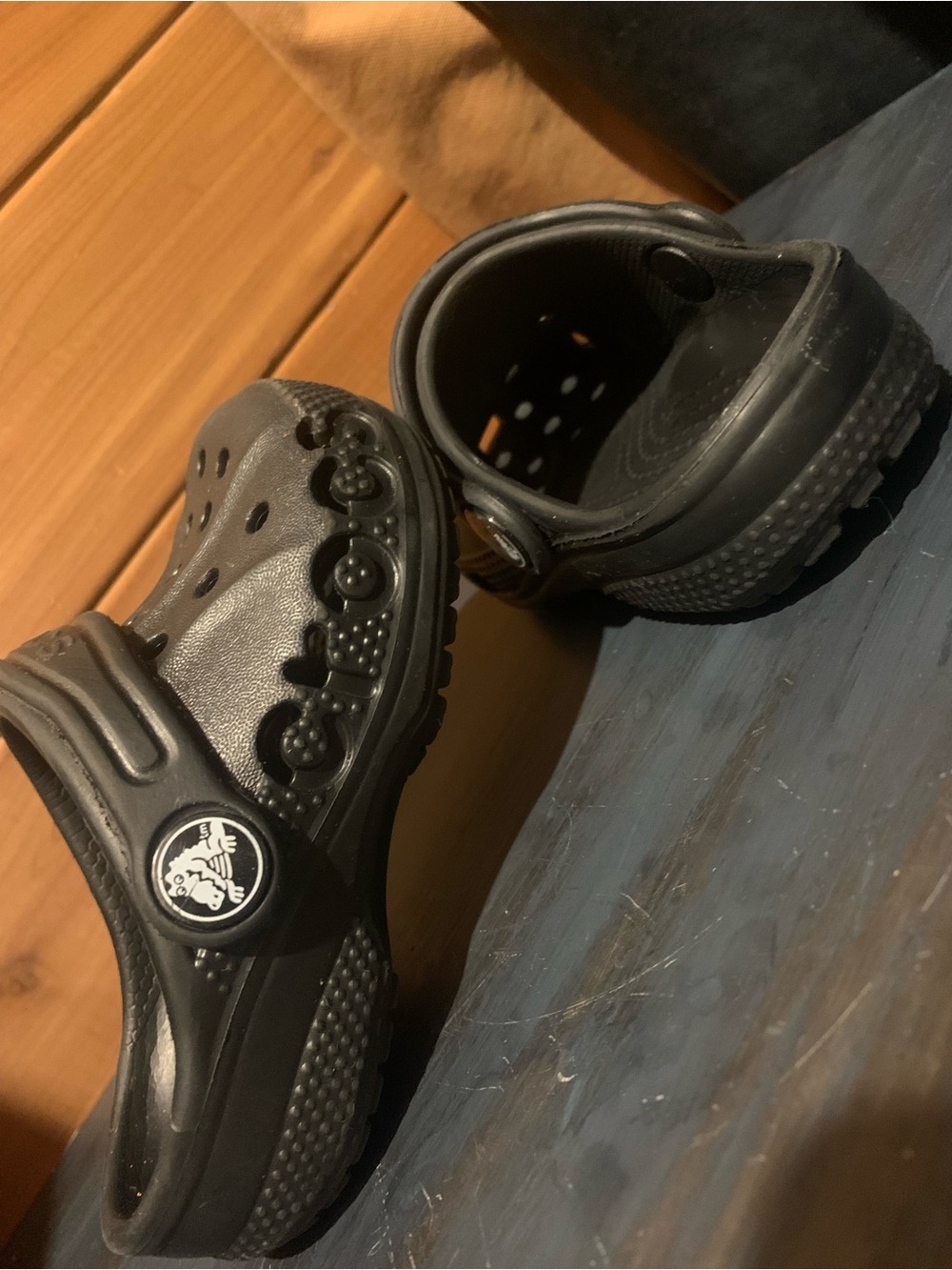 Baby size 6 CROCS Black